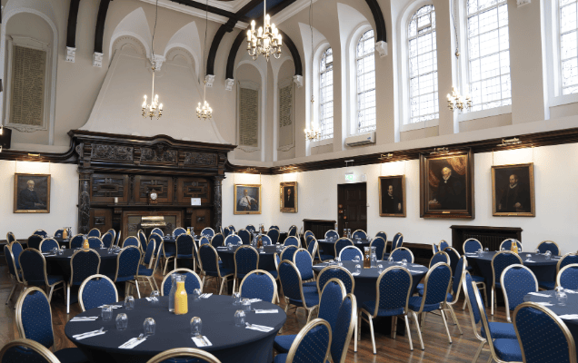 College hall undressed banquet rounds